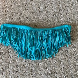 Lspace fringe bandeau bikini top